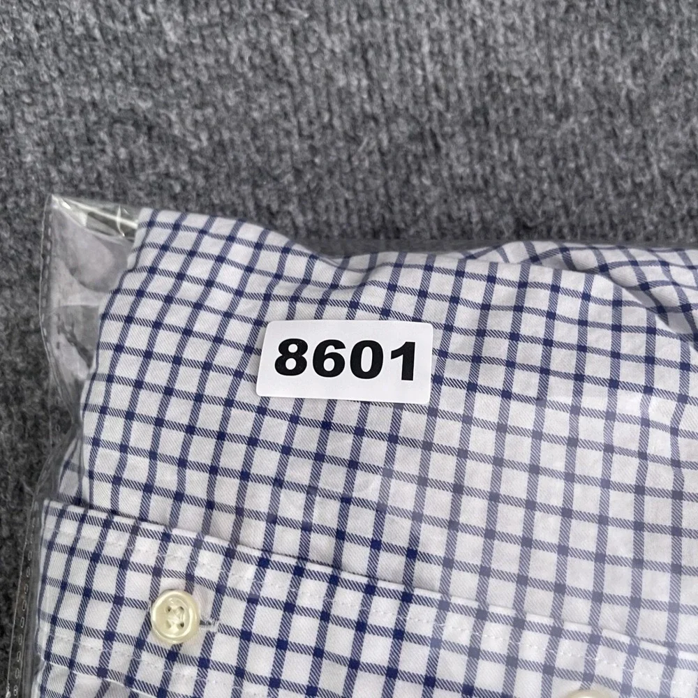 Polo Ralph Lauren Shirt Mens Sz M Plaid Long Sleeve Button Blue White Check